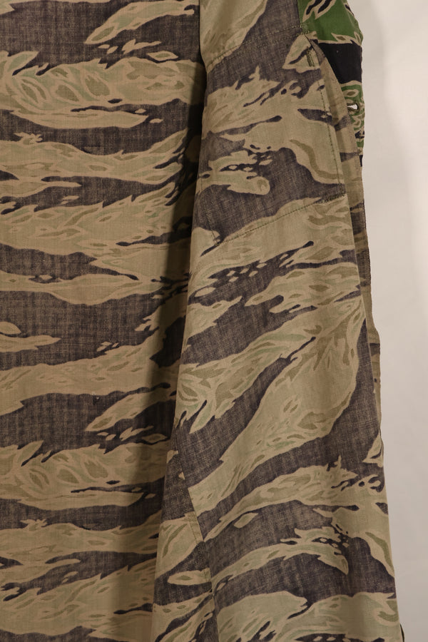 実物 レイトウォーパターン タイガーストライプ シャツ ライトウェイト 退色あり 中古品