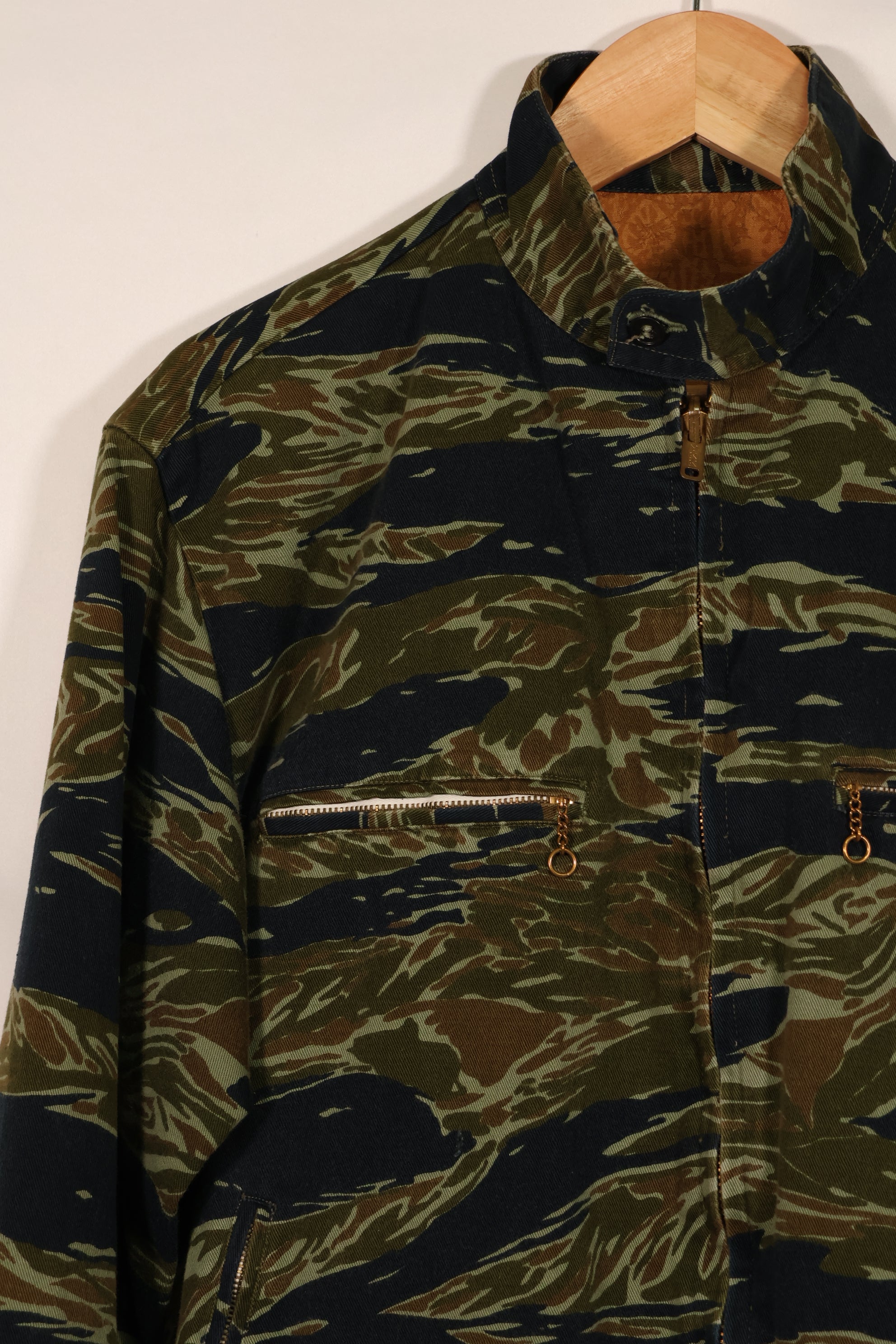 実物 推定1970年代 タイガーストライプ レーシングジャケット テイラー品 中古品