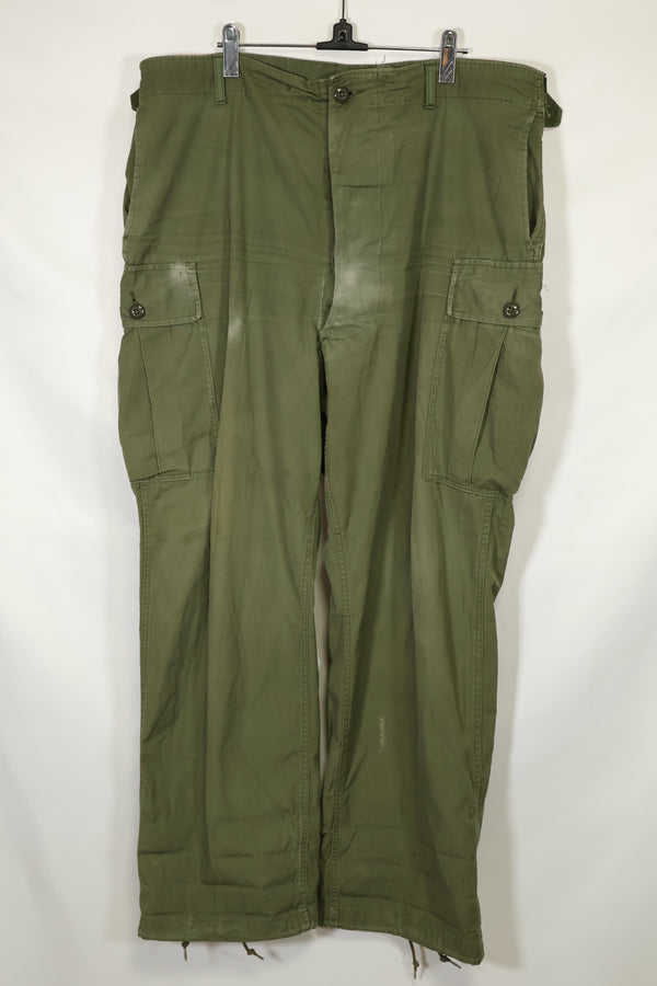 1964年契約 1st Model ジャングルファティーグ パンツ L-R 汚れあり 補修あり 中古品