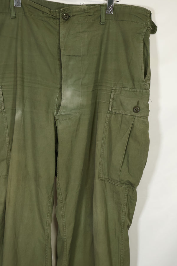 1964年契約 1st Model ジャングルファティーグ パンツ L-R 汚れあり 補修あり 中古品