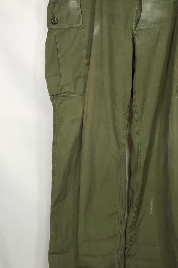 1964年契約 1st Model ジャングルファティーグ パンツ L-R 汚れあり 補修あり 中古品