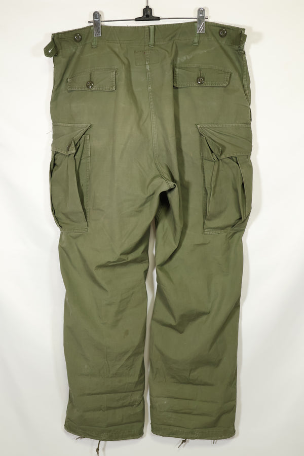 1964年契約 1st Model ジャングルファティーグ パンツ L-R 汚れあり 補修あり 中古品
