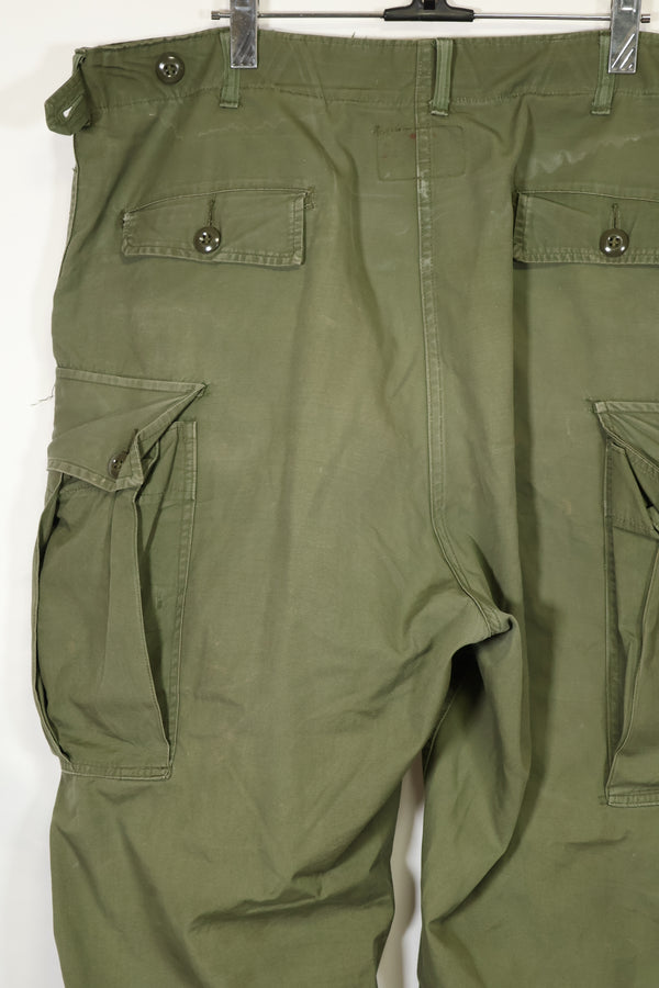 1964年契約 1st Model ジャングルファティーグ パンツ L-R 汚れあり 補修あり 中古品