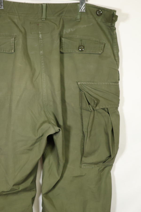 1964年契約 1st Model ジャングルファティーグ パンツ L-R 汚れあり 補修あり 中古品