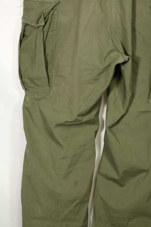1964年契約 1st Model ジャングルファティーグ パンツ L-R 汚れあり 補修あり 中古品