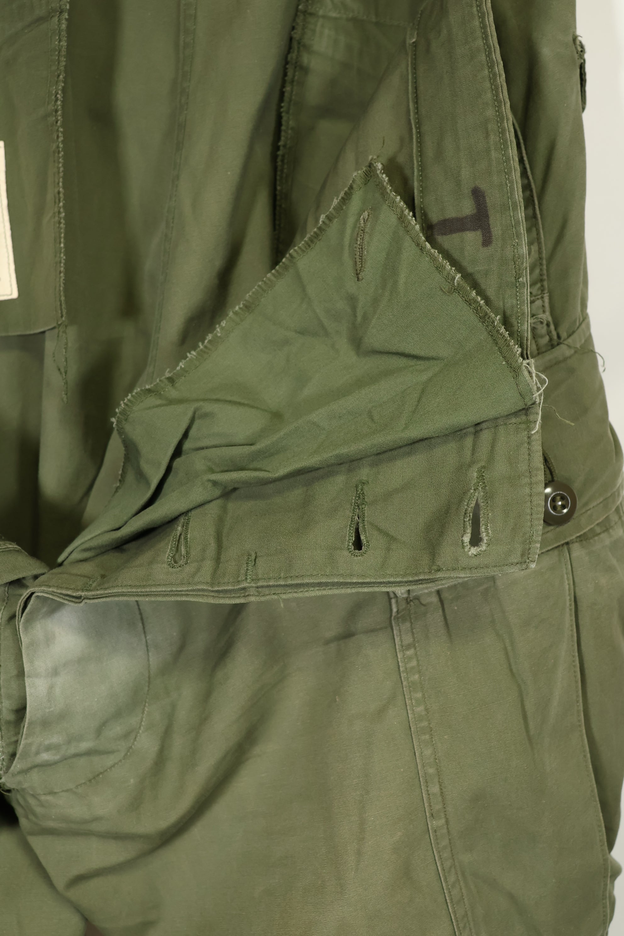 1964年契約 1st Model ジャングルファティーグ パンツ L-R 汚れあり 補修あり 中古品