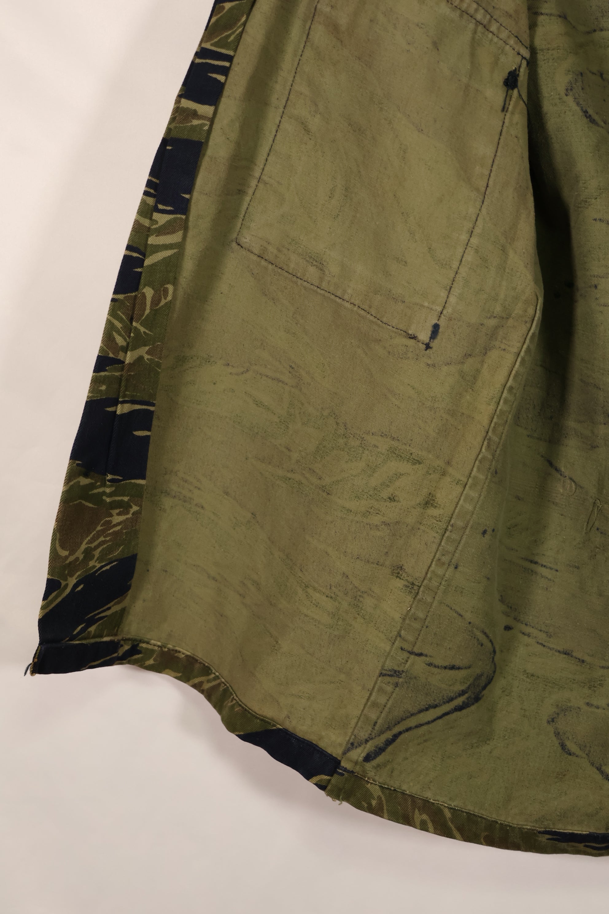 実物 タイガーストライプ TO78タイガー ジャケット 状態良い A-Lサイズ パッチ後付け