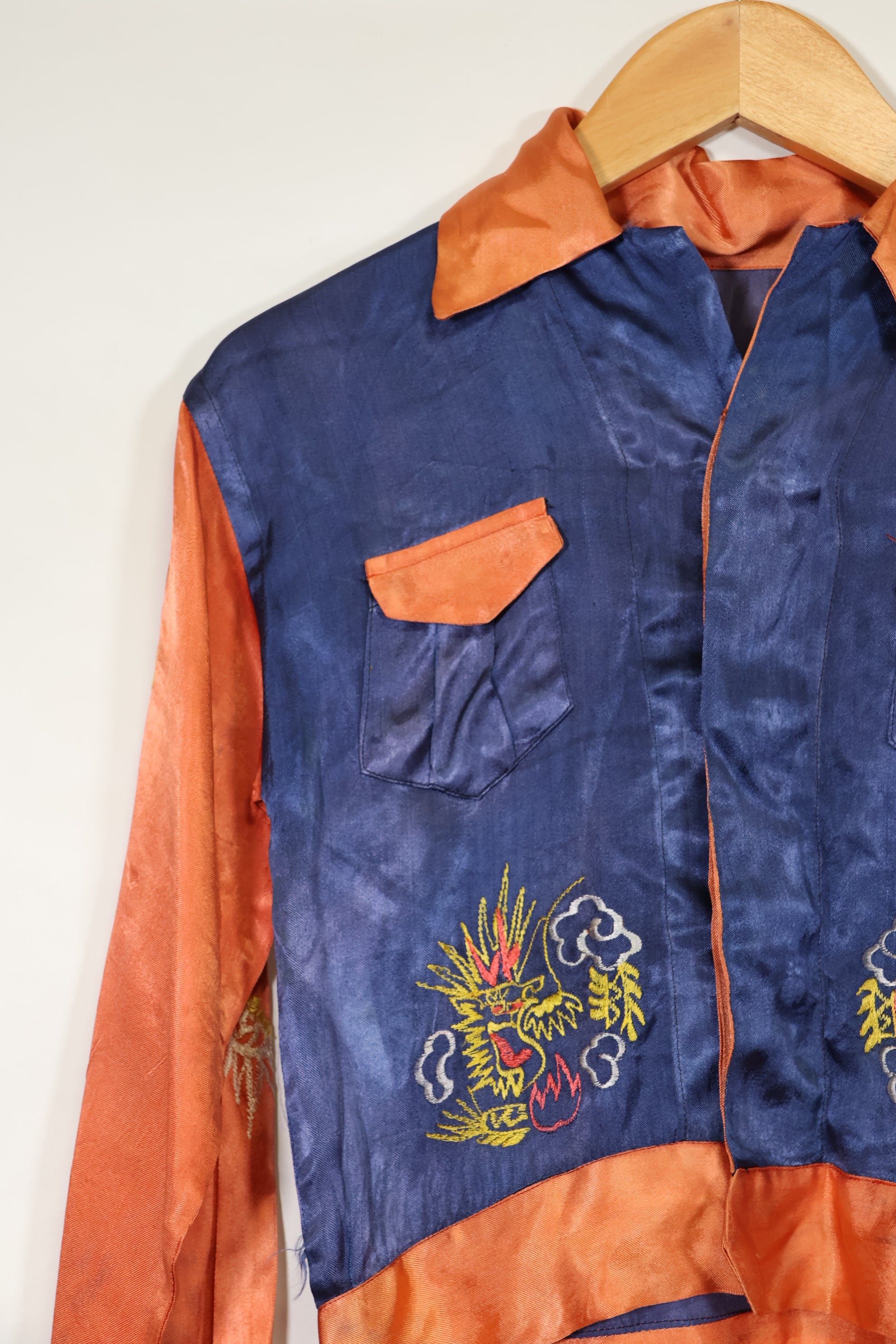 推定 1950年代後半〜1960年代 子供用 OKINAWA シャツ 刺繍お土産品 未使用品