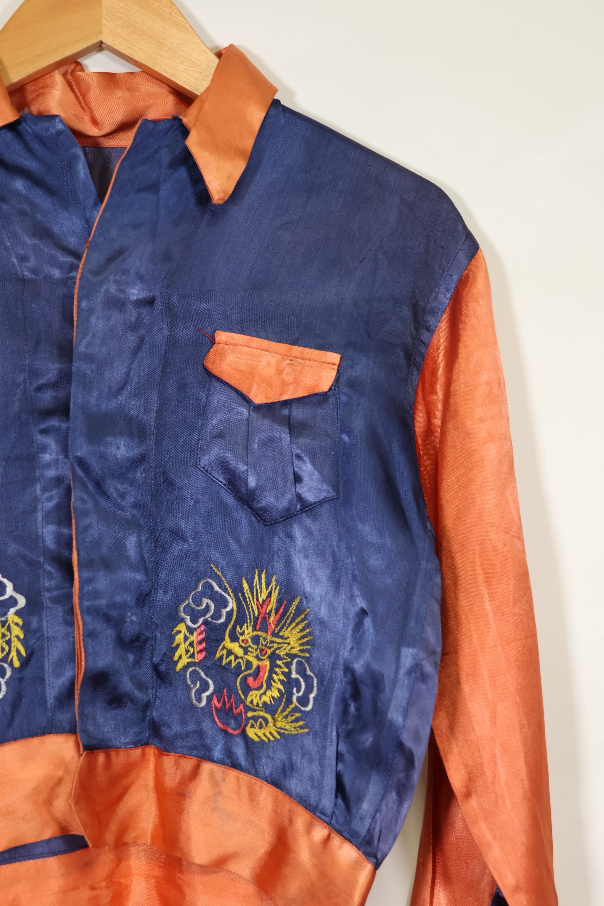 推定 1950年代後半〜1960年代 子供用 OKINAWA シャツ 刺繍お土産品 未使用品