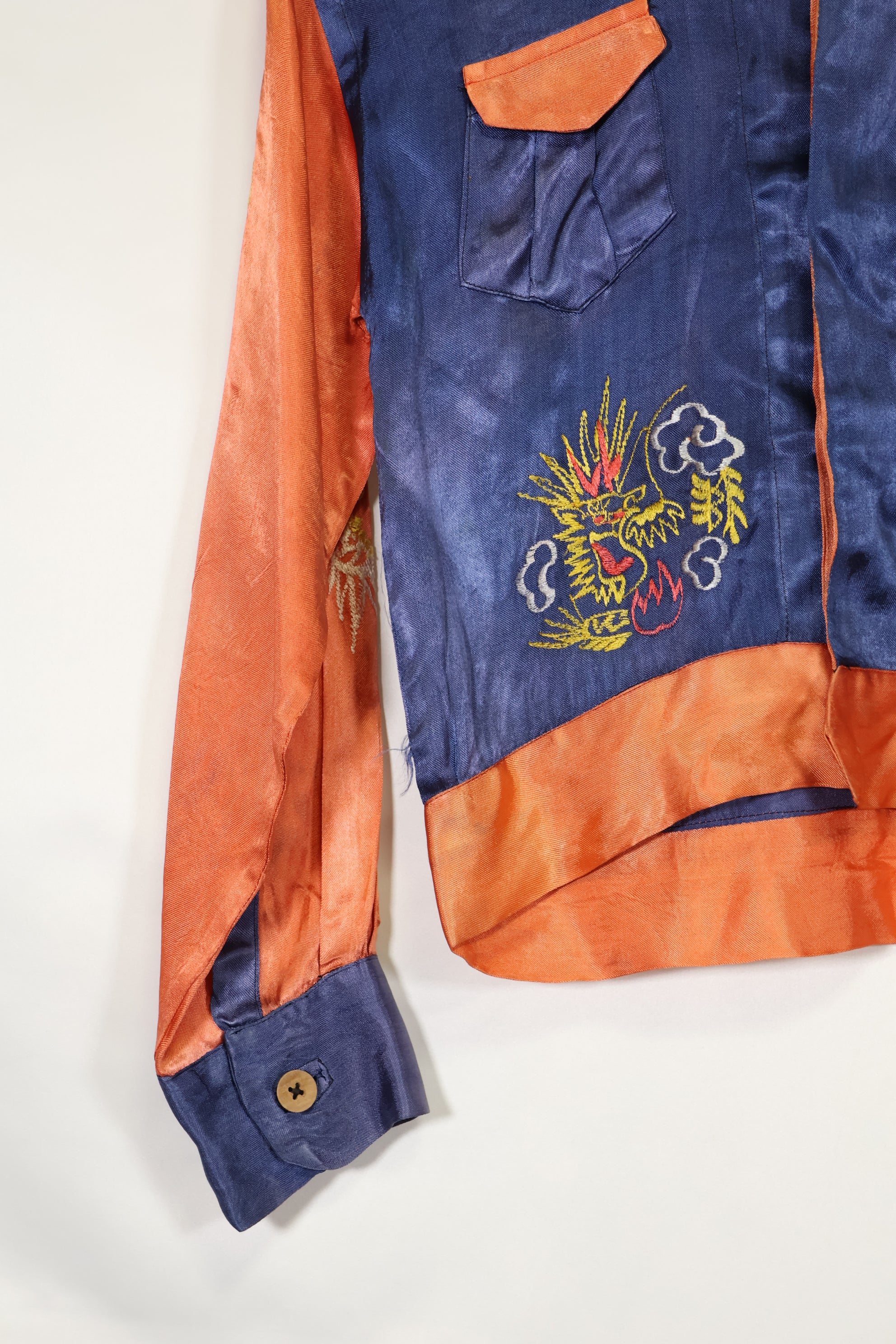 推定 1950年代後半〜1960年代 子供用 OKINAWA シャツ 刺繍お土産品 未使用品