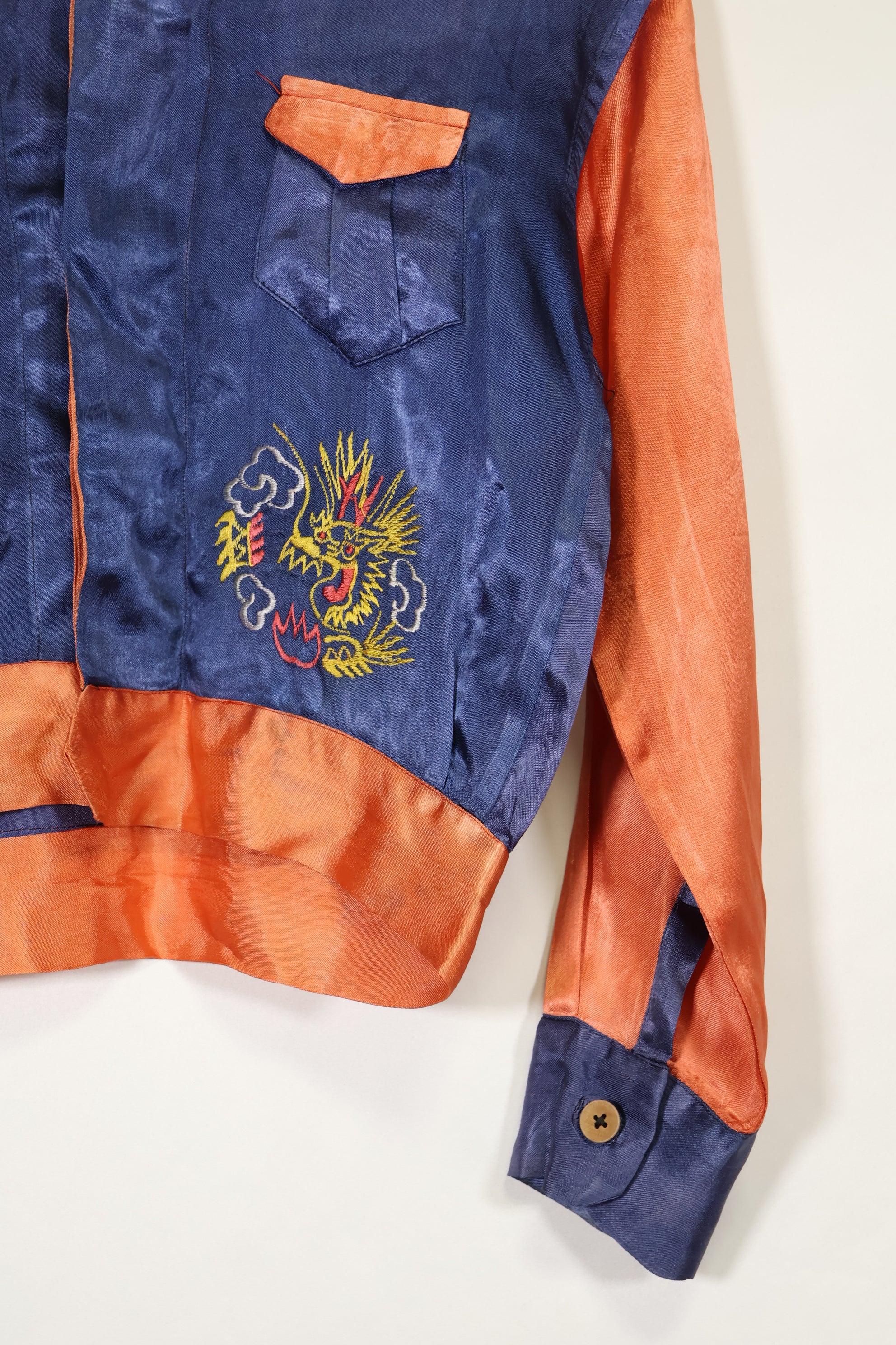 推定 1950年代後半〜1960年代 子供用 OKINAWA シャツ 刺繍お土産品 未使用品