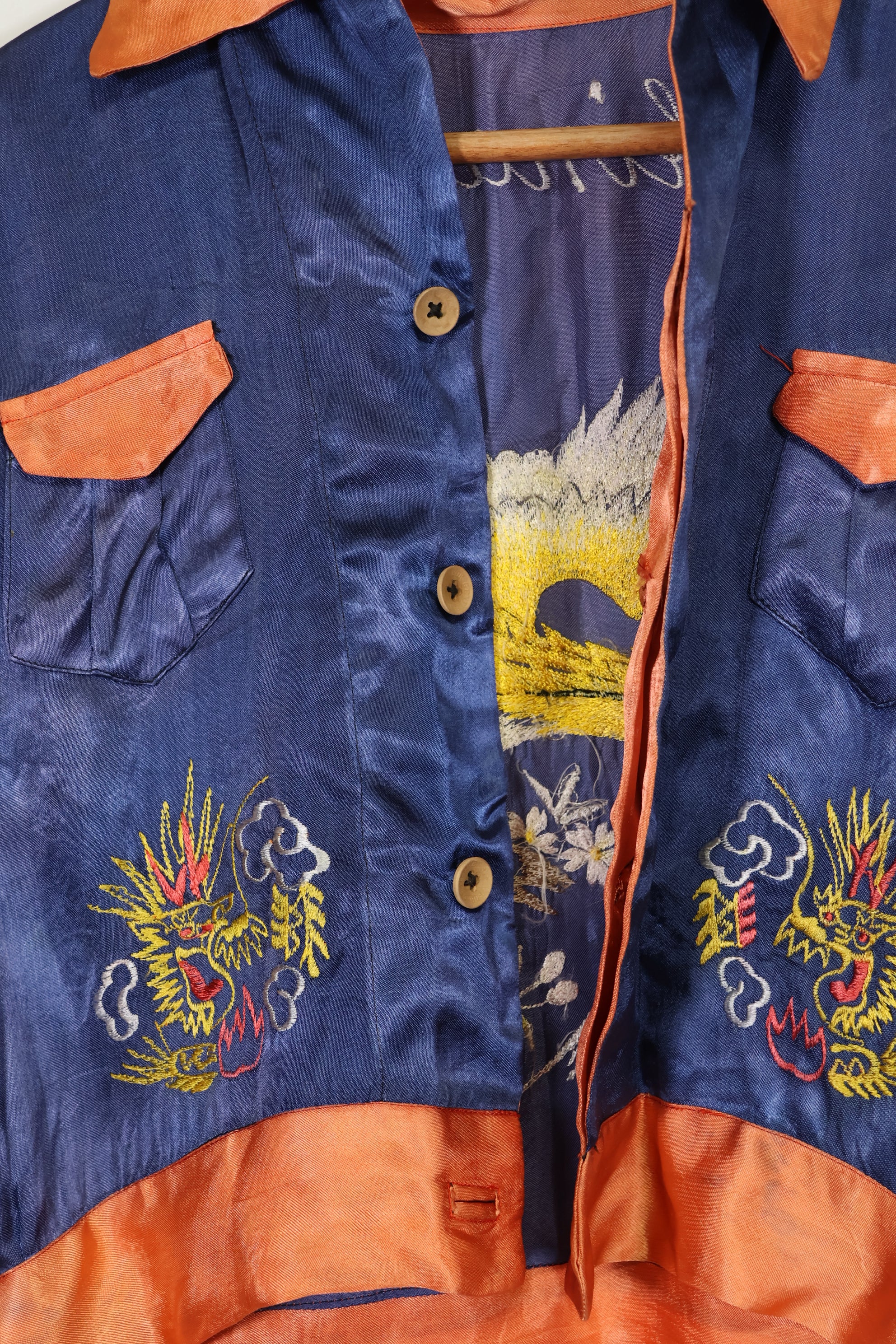 推定 1950年代後半〜1960年代 子供用 OKINAWA シャツ 刺繍お土産品 未使用品