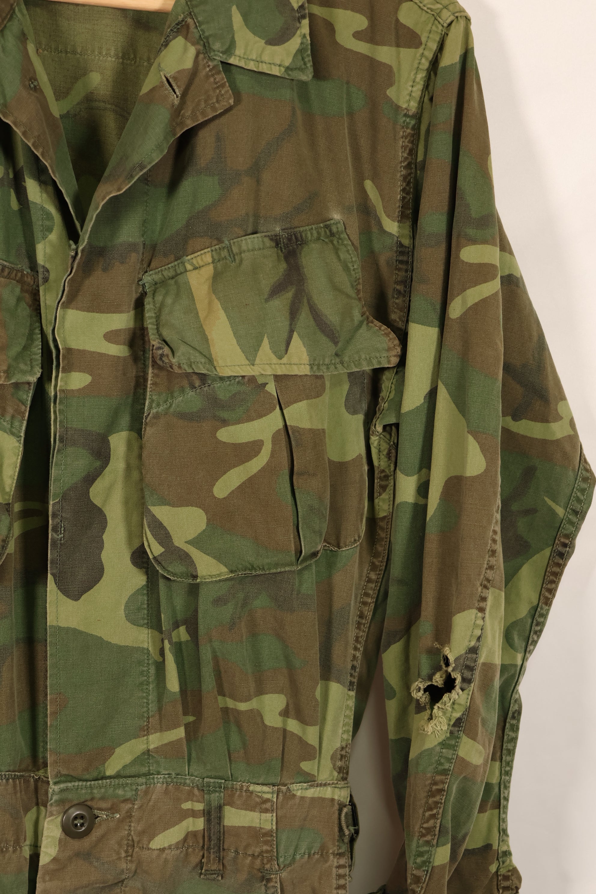 実物 1966年〜1967年 レア品 ローカル改造 フライトスーツ ERDL 初期プリント