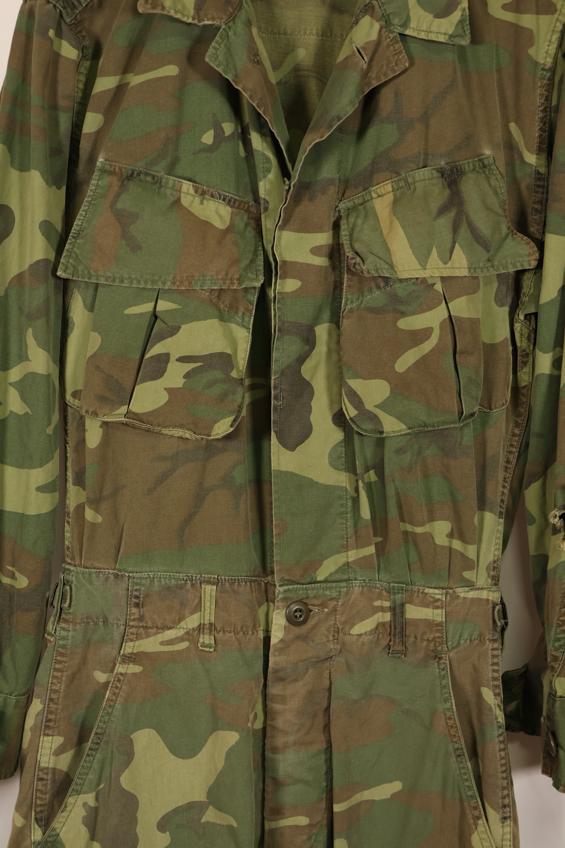 実物 1966年〜1967年 レア品 ローカル改造 フライトスーツ ERDL 初期プリント