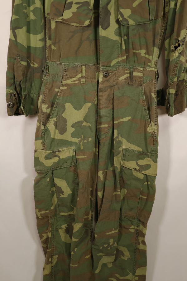 実物 1966年〜1967年 レア品 ローカル改造 フライトスーツ ERDL 初期プリント