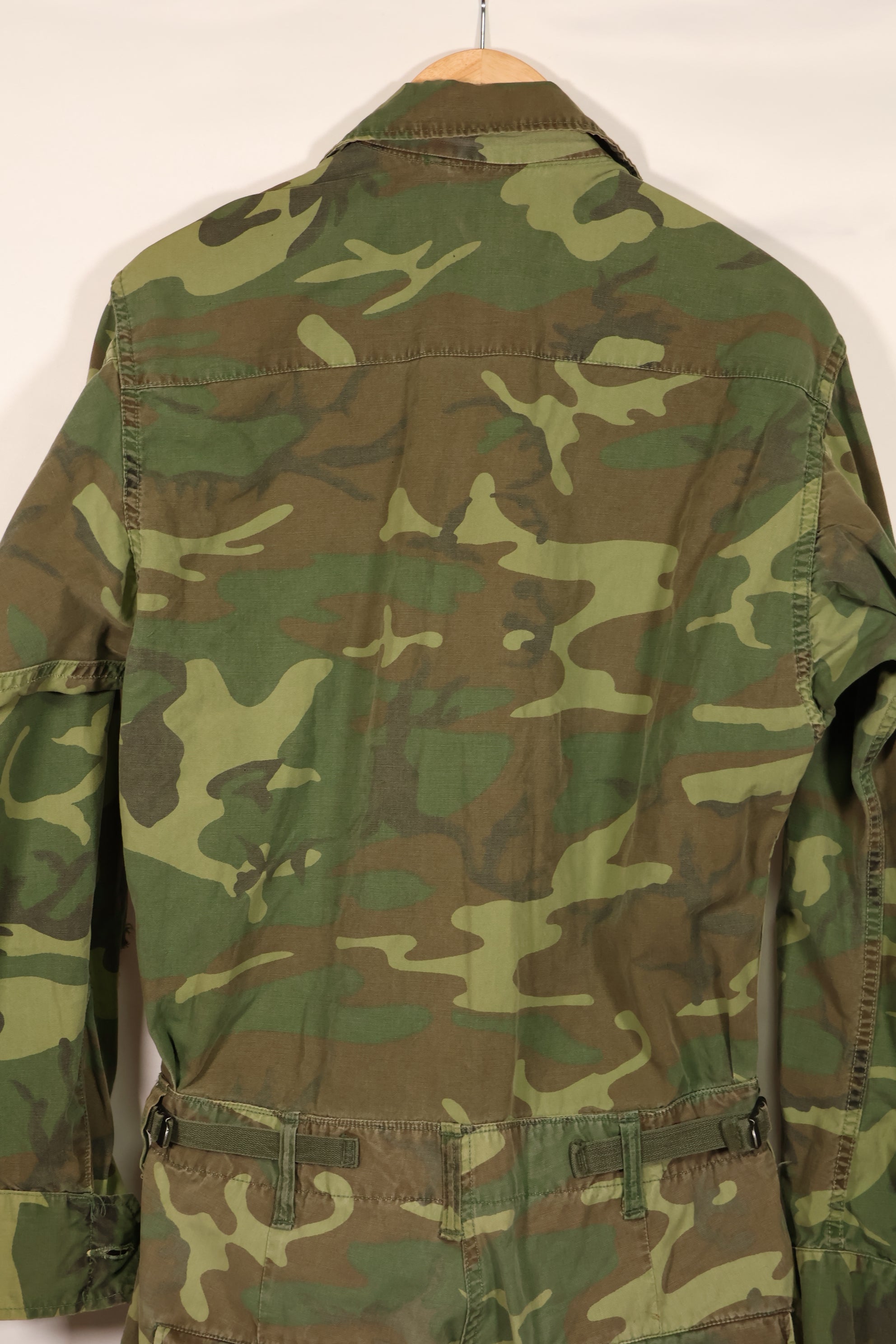 実物 1966年〜1967年 レア品 ローカル改造 フライトスーツ ERDL 初期プリント