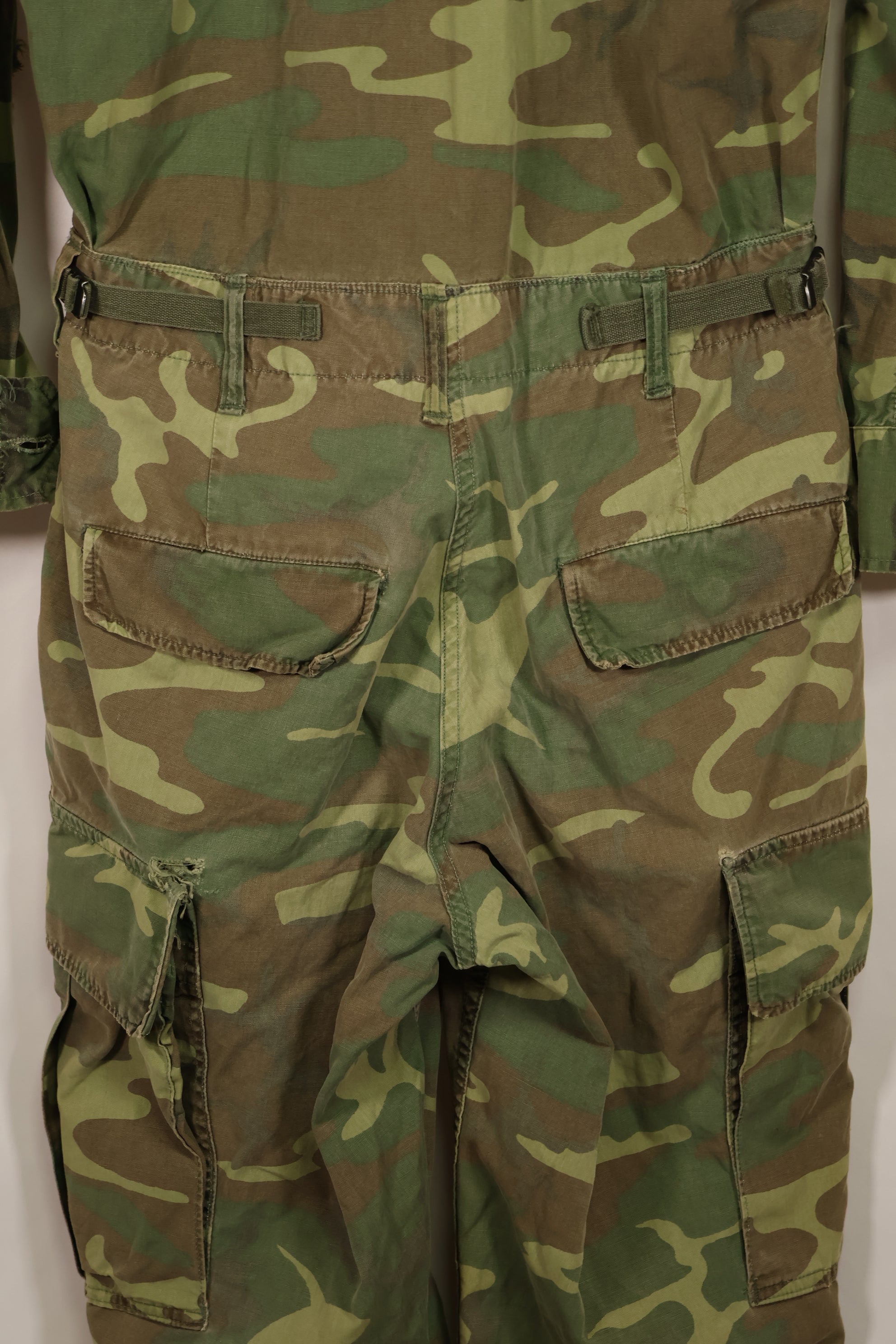 実物 1966年〜1967年 レア品 ローカル改造 フライトスーツ ERDL 初期プリント