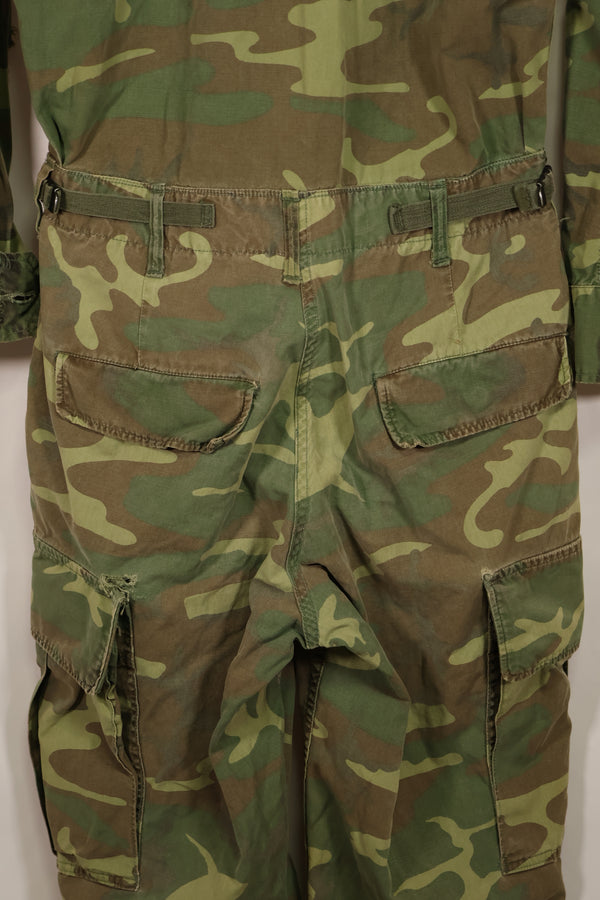 実物 1966年〜1967年 レア品 ローカル改造 フライトスーツ ERDL 初期プリント