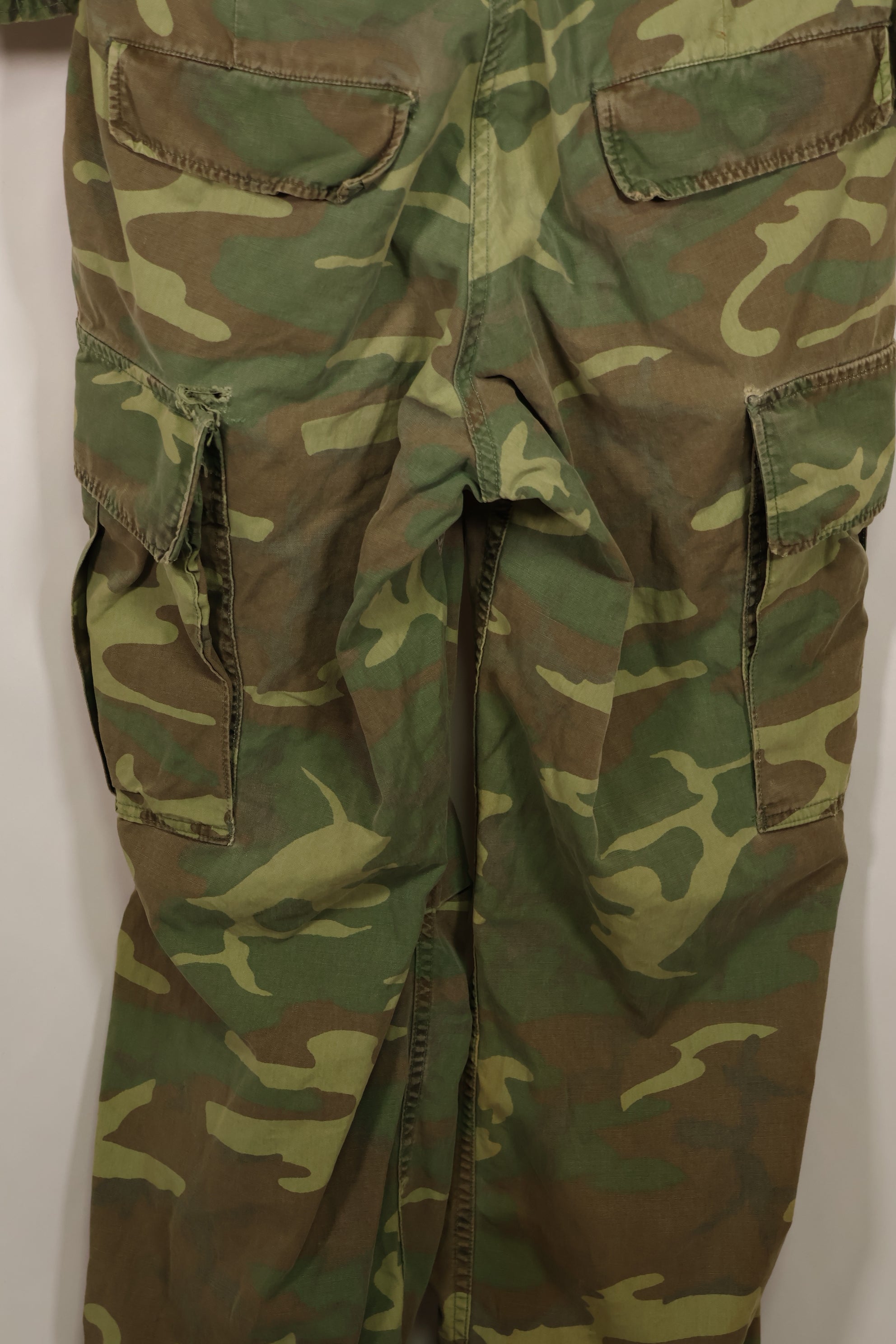 実物 1966年〜1967年 レア品 ローカル改造 フライトスーツ ERDL 初期プリント