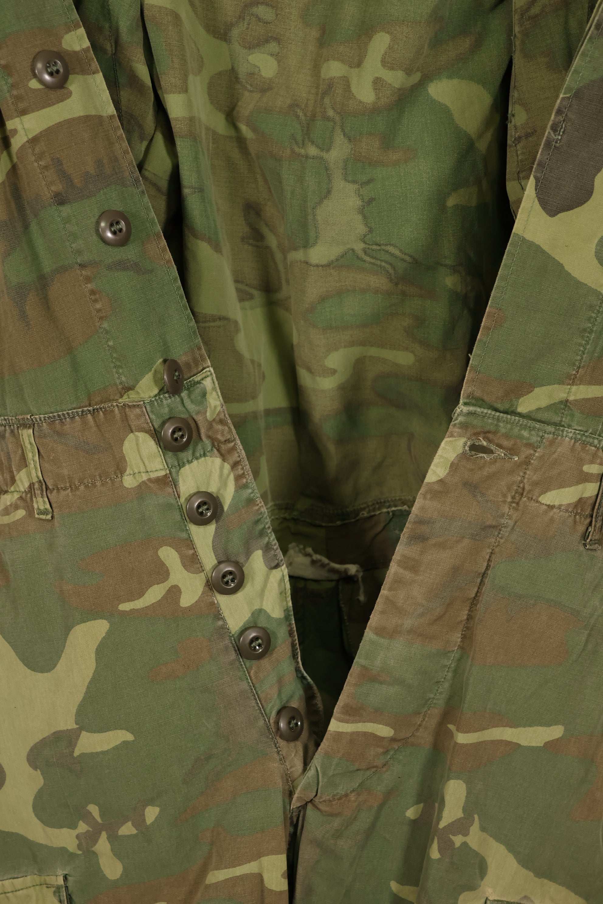 実物 1966年〜1967年 レア品 ローカル改造 フライトスーツ ERDL 初期プリント