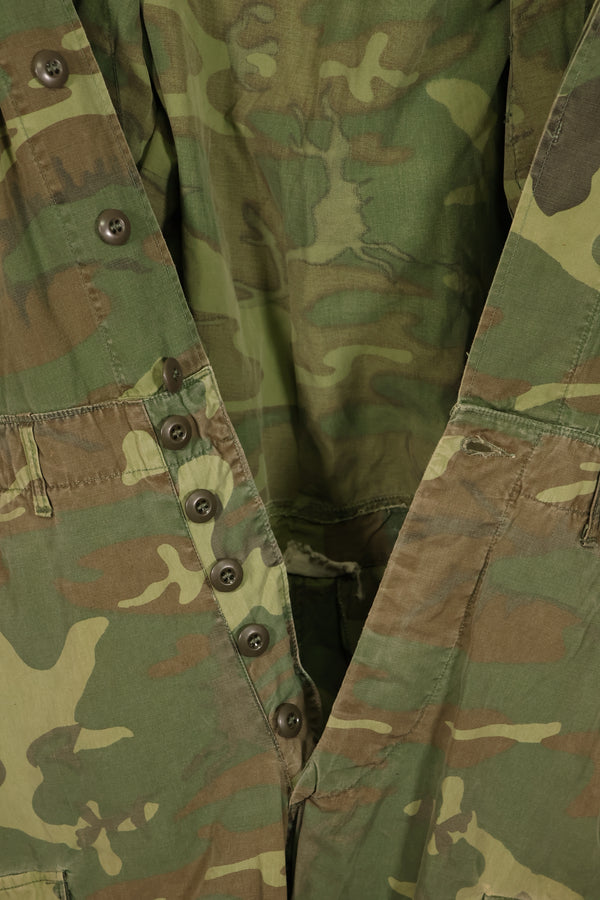 実物 1966年〜1967年 レア品 ローカル改造 フライトスーツ ERDL 初期プリント