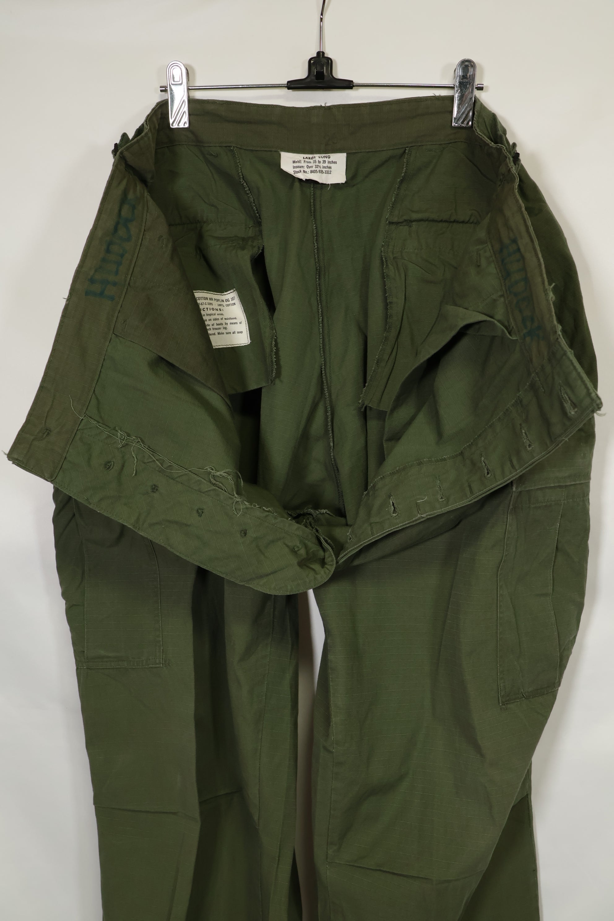 1967年契約 4th Model リップストップ ジャングルファティーグ パンツ L-L 中古品