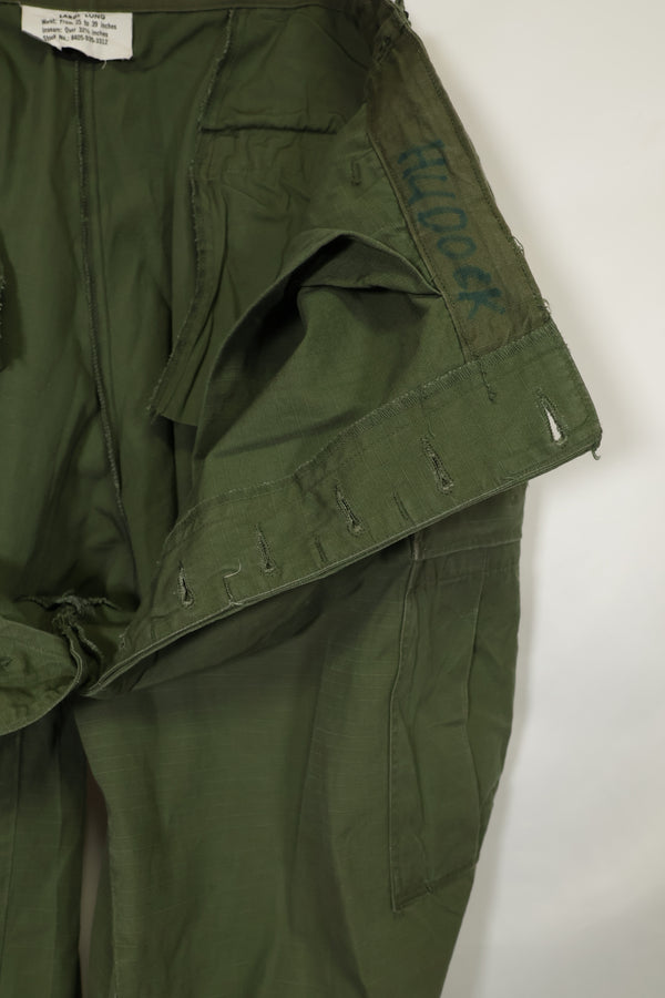 1967年契約 4th Model リップストップ ジャングルファティーグ パンツ L-L 中古品