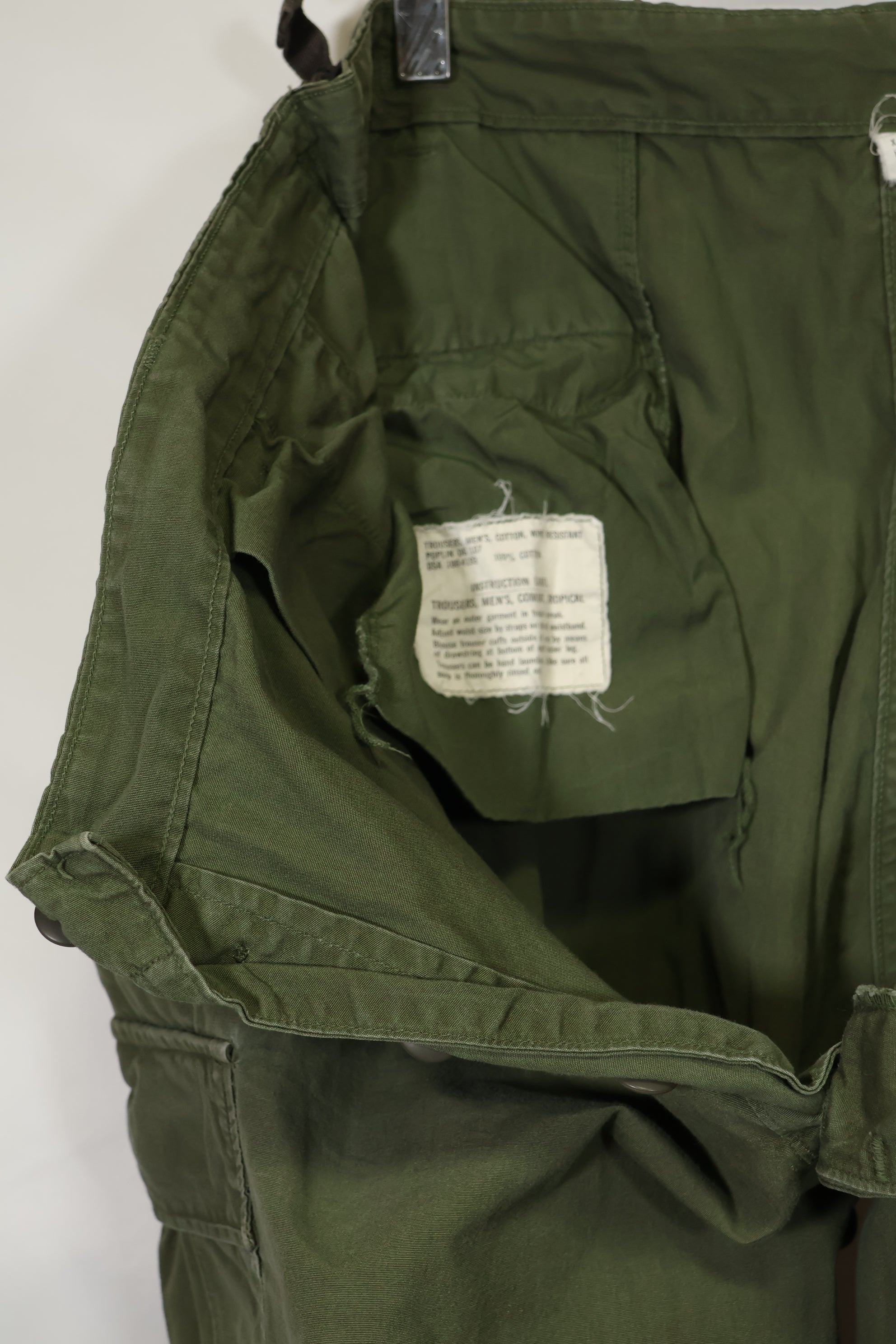 推定1967年契約 3rd Model ノンリップストップ ジャングルファティーグ パンツ X-L-R 中古品