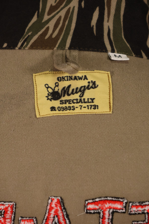 【限定生産品】レプリカ 沖縄 Mugi's 刺繍 MILITARIA 1911 シルバータイガー  USカットシャツ ツアージャケット