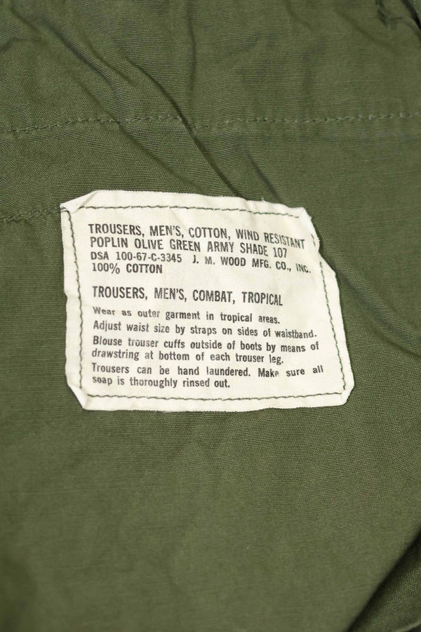 1967年契約 3rd Model ノンリップストップ ジャングルファティーグ パンツ L-L 中古品