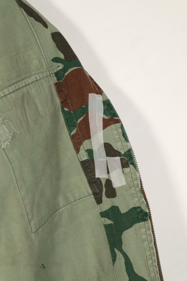 実物 日本国 陸上自衛隊 1980年代 熊笹迷彩 ジャケット 中古品 傷あり