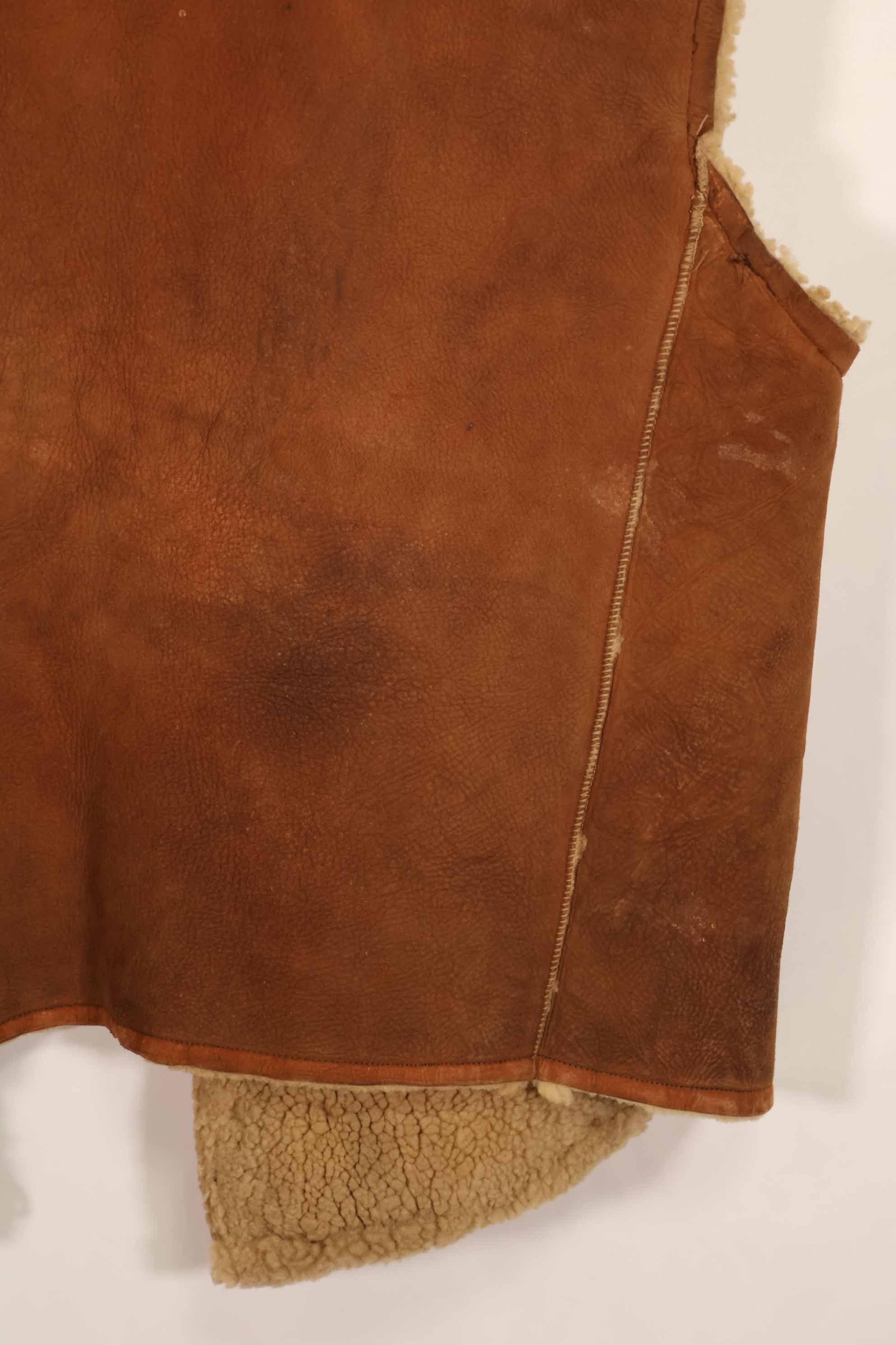 民間品 1960〜70年代 シープスキンベスト 中古品 傷 汚れあり