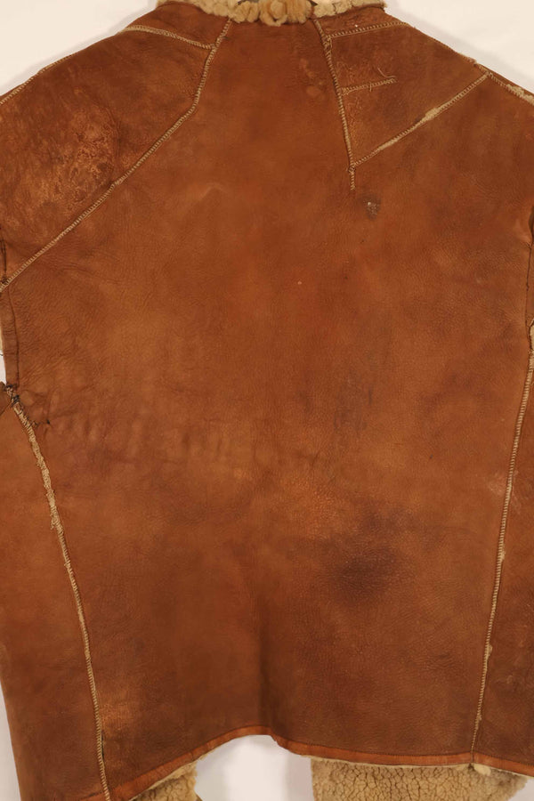 民間品 1960〜70年代 シープスキンベスト 中古品 傷 汚れあり
