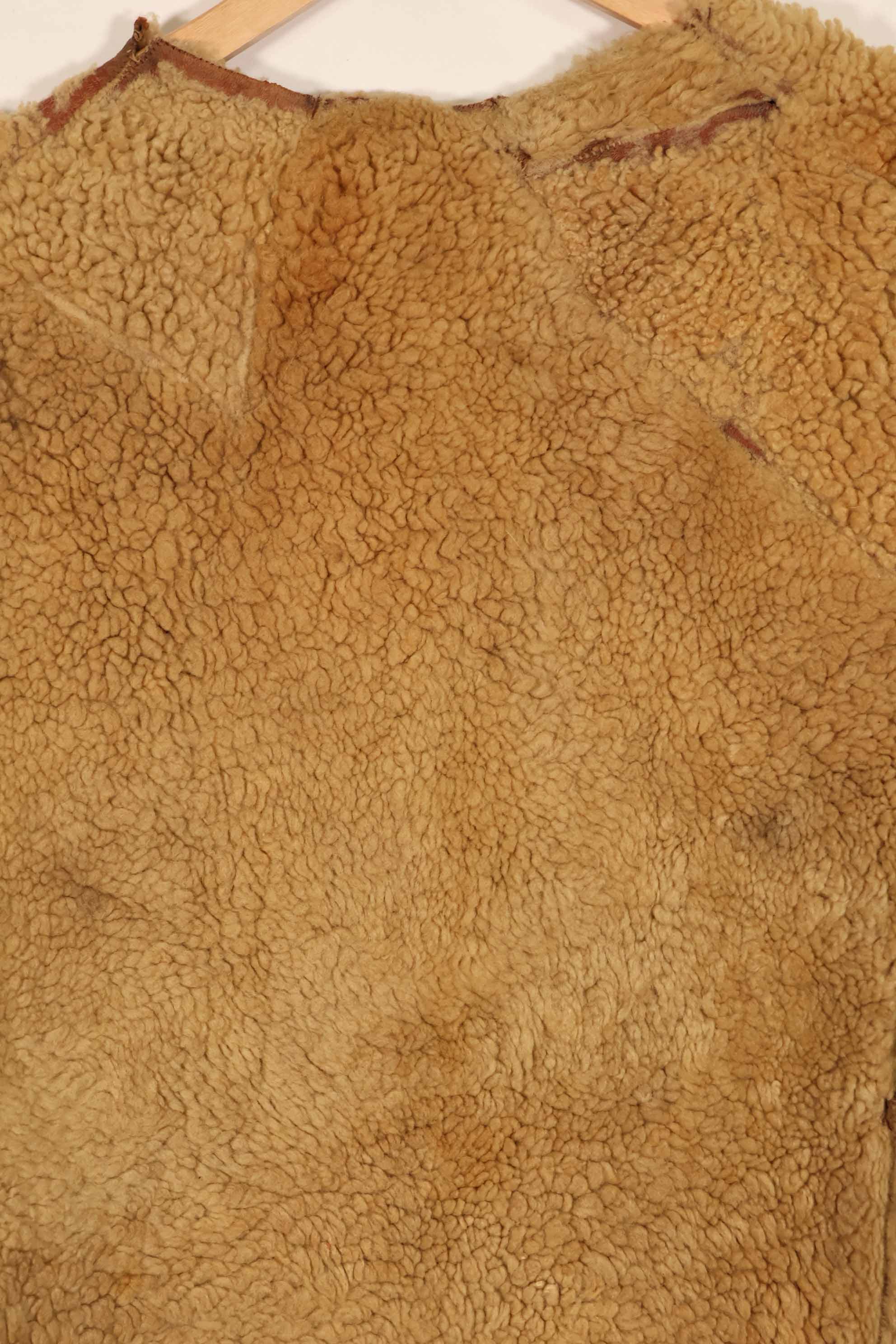 民間品 1960〜70年代 シープスキンベスト 中古品 傷 汚れあり