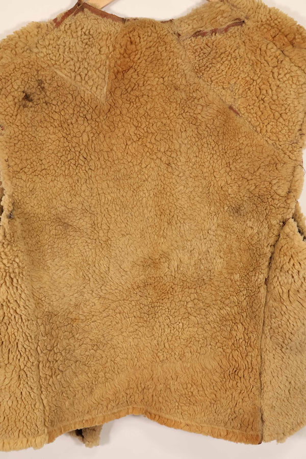 民間品 1960〜70年代 シープスキンベスト 中古品 傷 汚れあり