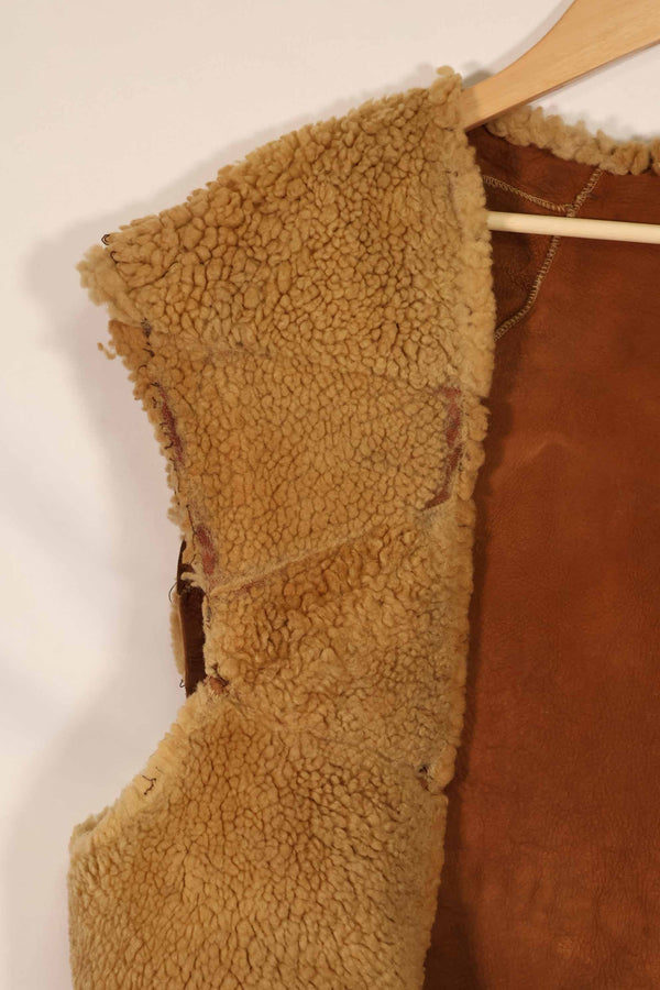 民間品 1960〜70年代 シープスキンベスト 中古品 傷 汚れあり