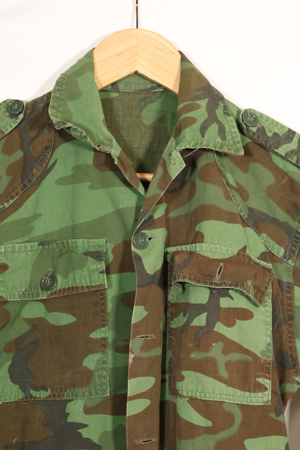 1960年代 ポップリン製 ARVN リーフ迷彩 シャツ 薄手生地 レア品 中古品