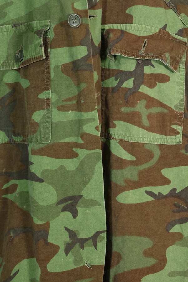 1960年代 ポップリン製 ARVN リーフ迷彩 シャツ 薄手生地 レア品 中古品