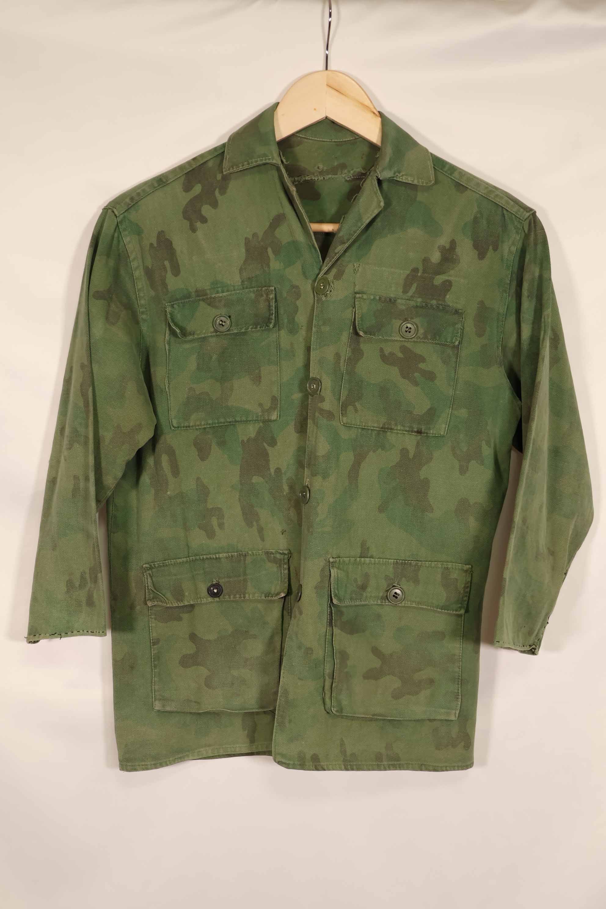 実物 1960年代 ARVN ローカルメイド迷彩 シャツ 摩耗あり 中古品