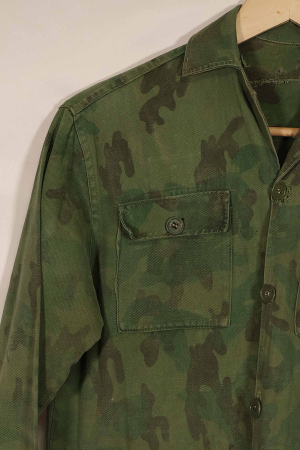 実物 1960年代 ARVN ローカルメイド迷彩 シャツ 摩耗あり 中古品