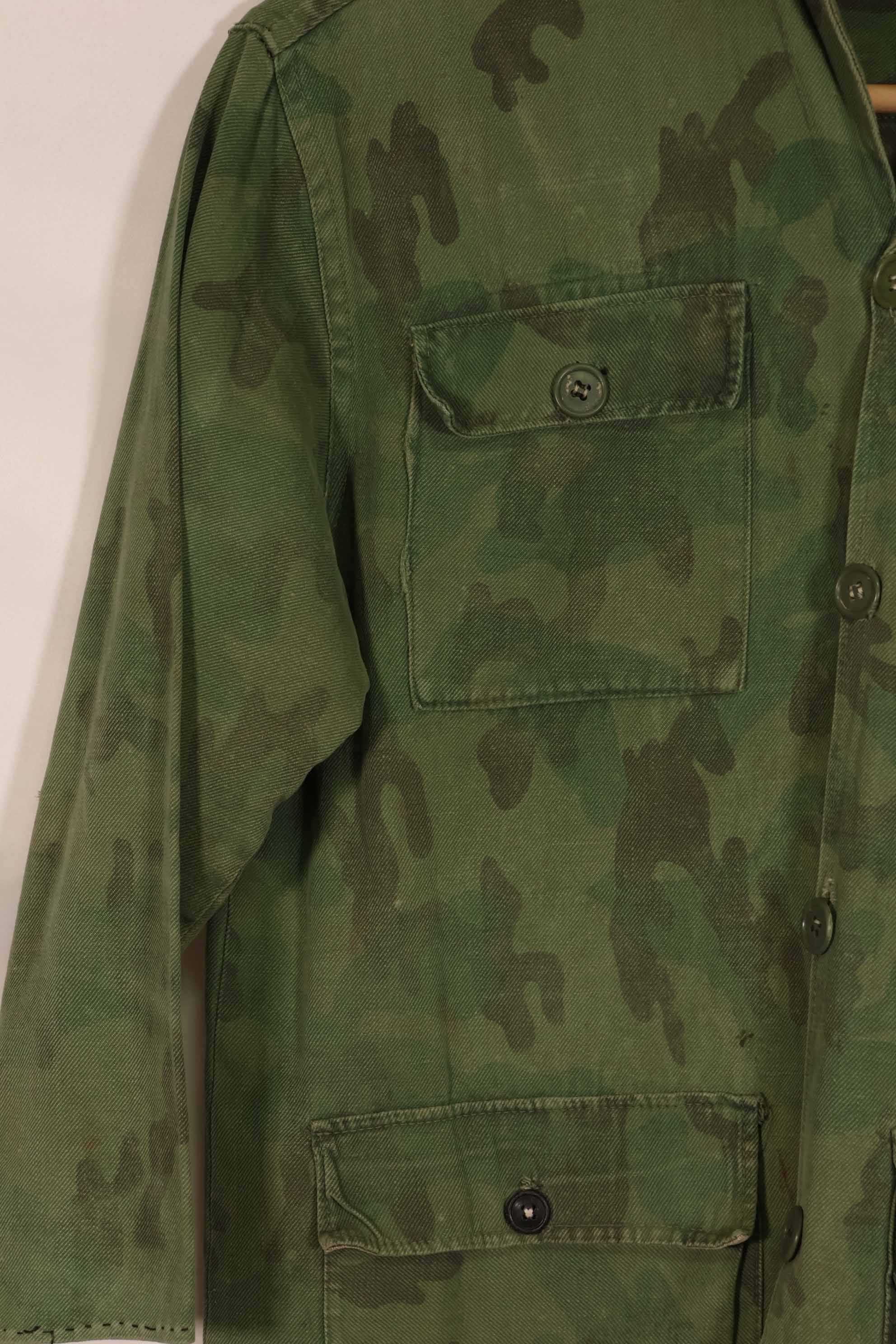 実物 1960年代 ARVN ローカルメイド迷彩 シャツ 摩耗あり 中古品