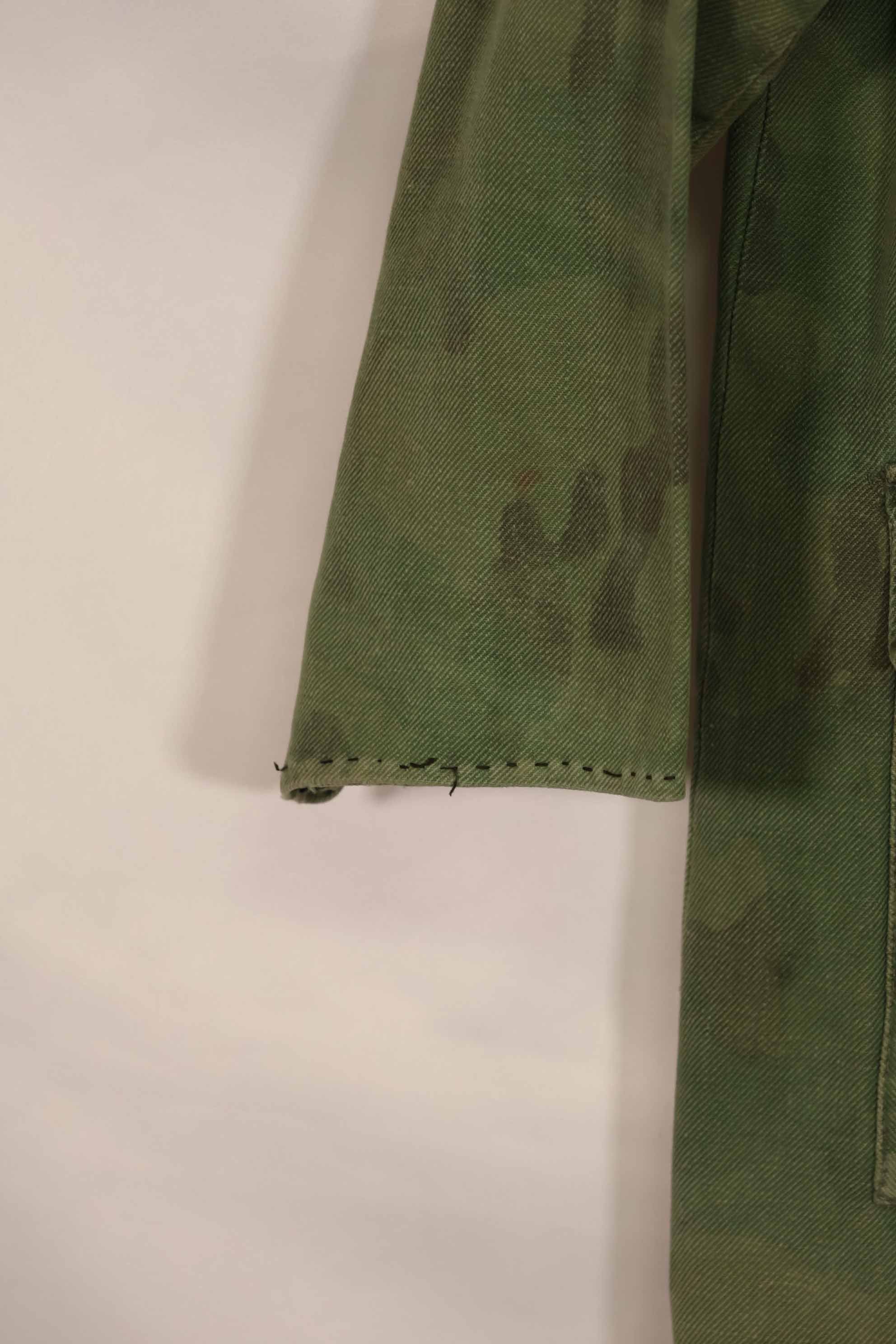 実物 1960年代 ARVN ローカルメイド迷彩 シャツ 摩耗あり 中古品