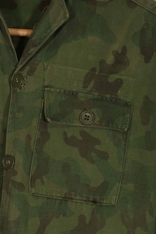 実物 1960年代 ARVN ローカルメイド迷彩 シャツ 摩耗あり 中古品
