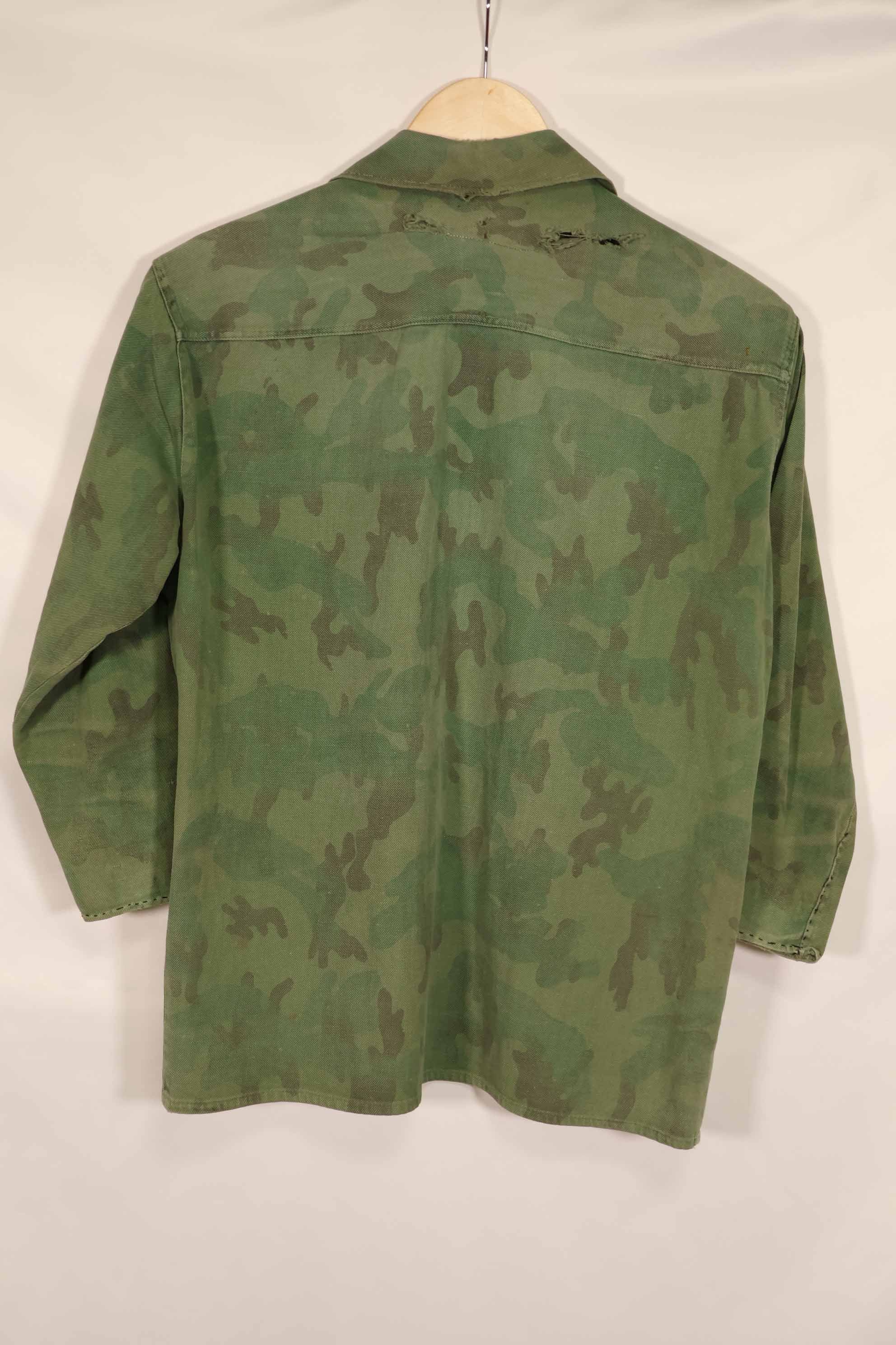 実物 1960年代 ARVN ローカルメイド迷彩 シャツ 摩耗あり 中古品