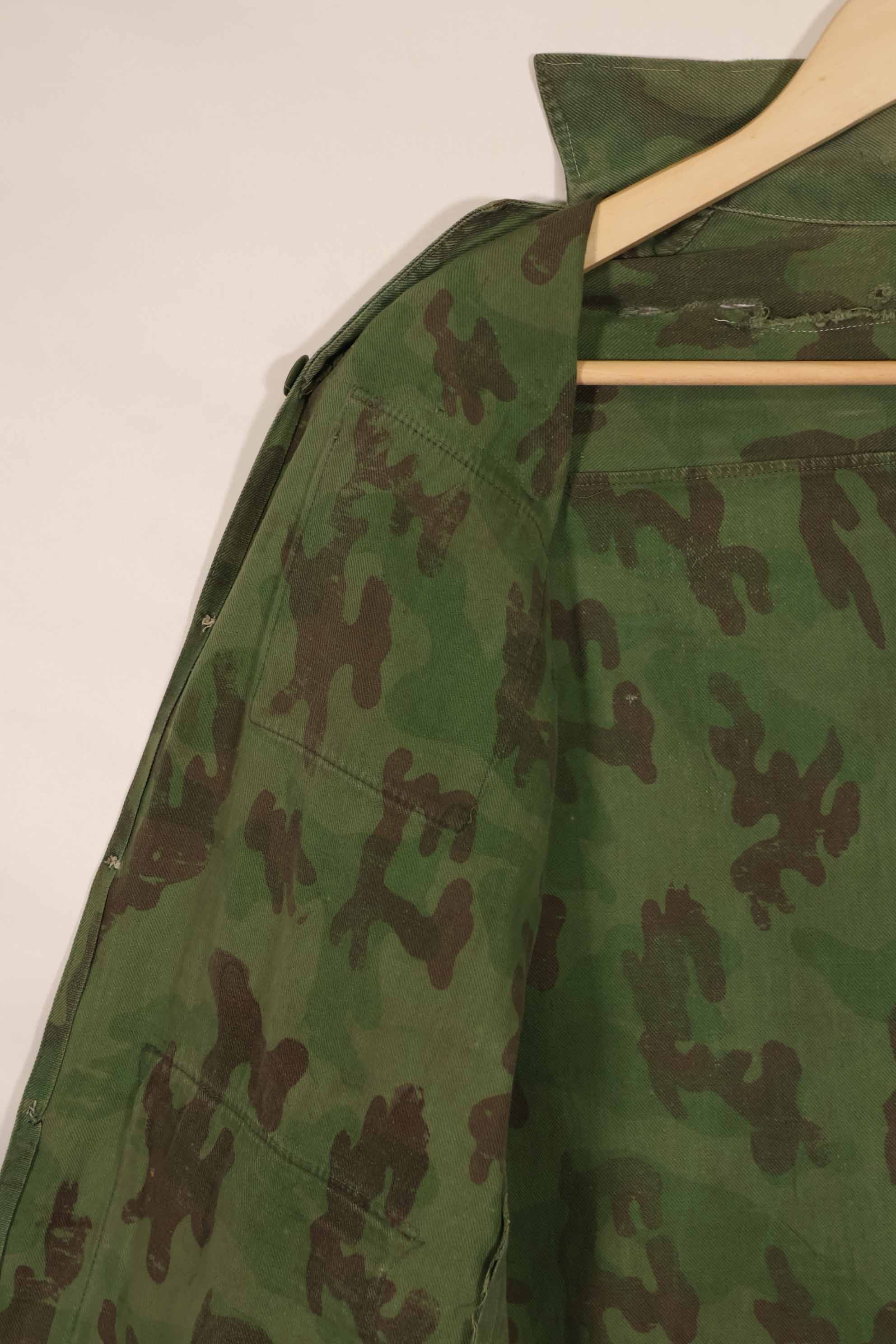 実物 1960年代 ARVN ローカルメイド迷彩 シャツ 摩耗あり 中古品