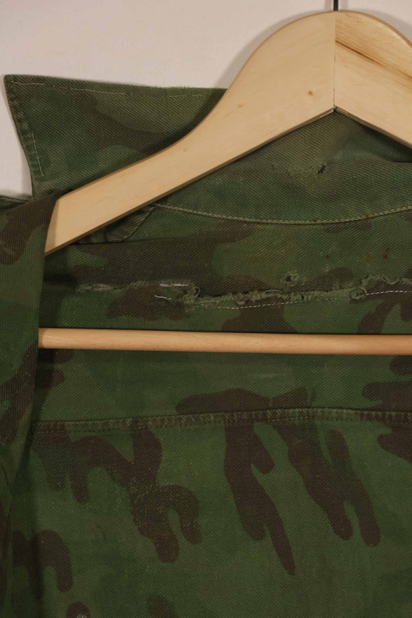 実物 1960年代 ARVN ローカルメイド迷彩 シャツ 摩耗あり 中古品