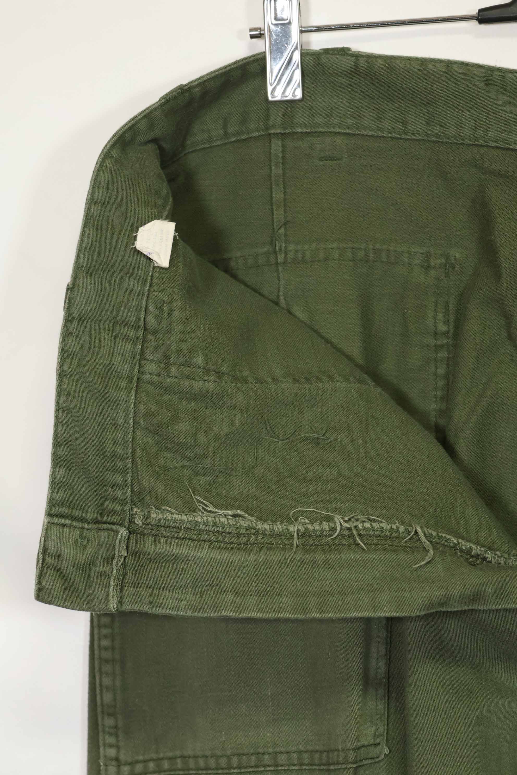 1970年代ロット 個人調達品 OG-107 ユーティリティパンツ ベイカーパンツ 36x30 中古品 A
