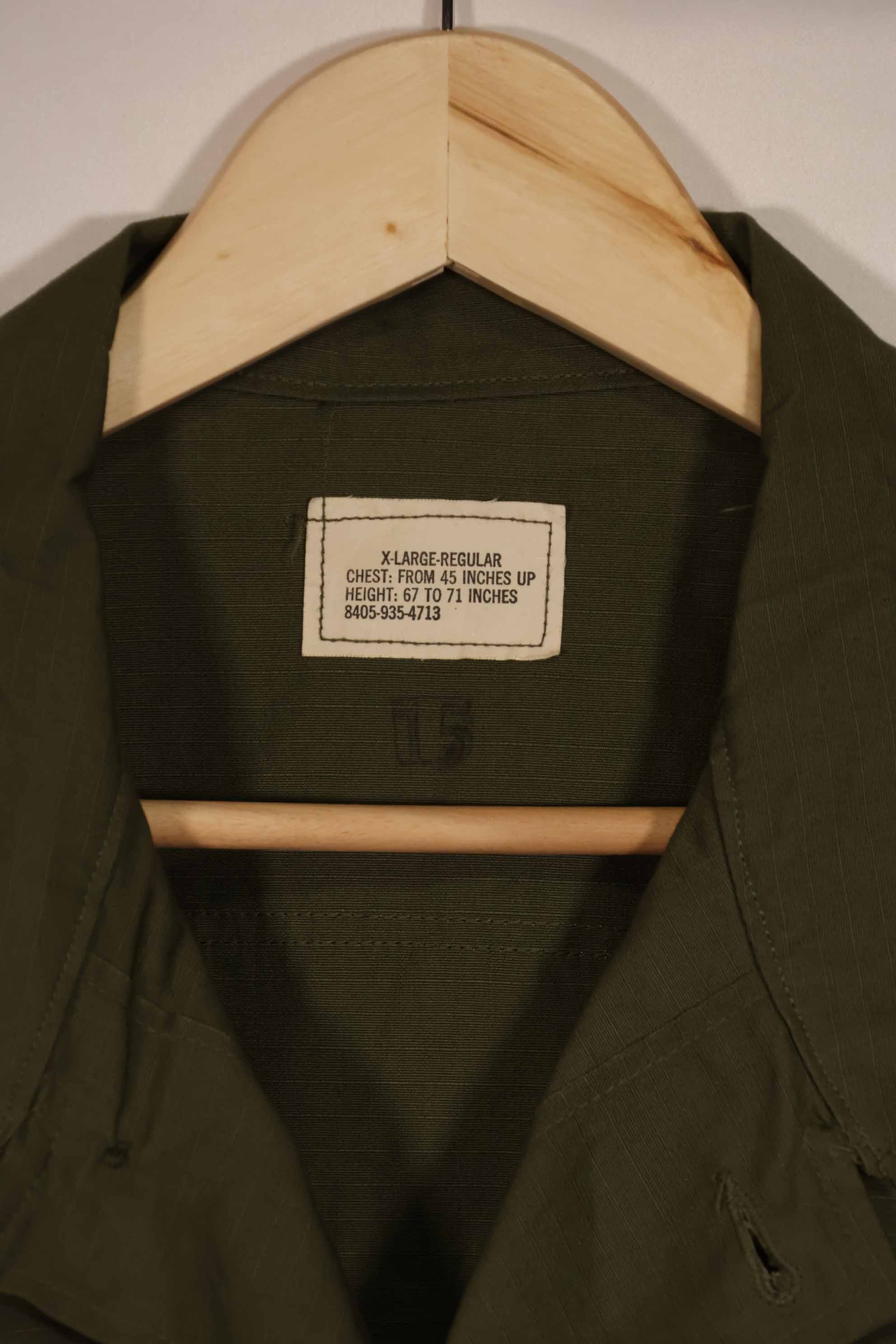 実物 1969年製 4th Model ジャングルファティーグ ジャケット X-L-R デッドストック