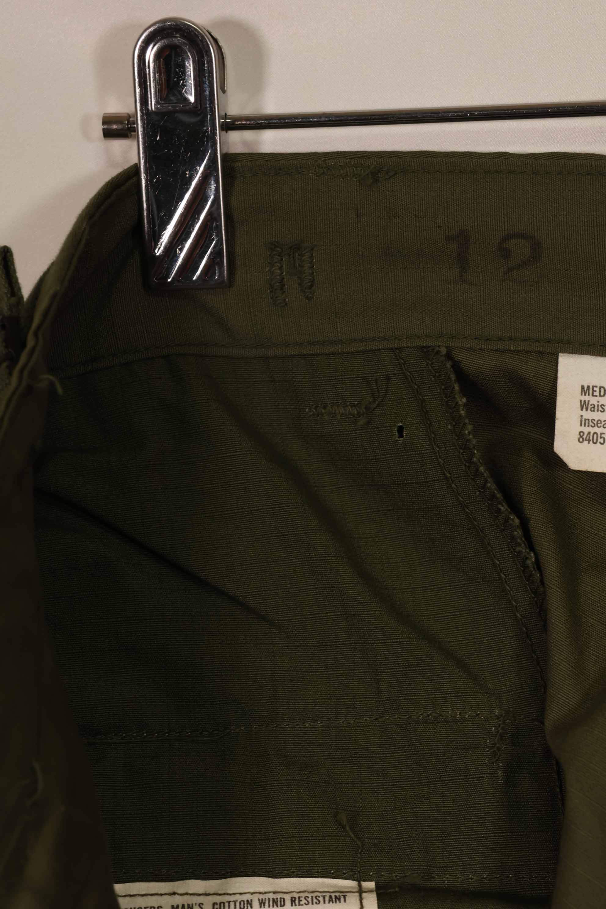 実物 1969年製 4th Model ジャングルファティーグ パンツ M-R デッドストック