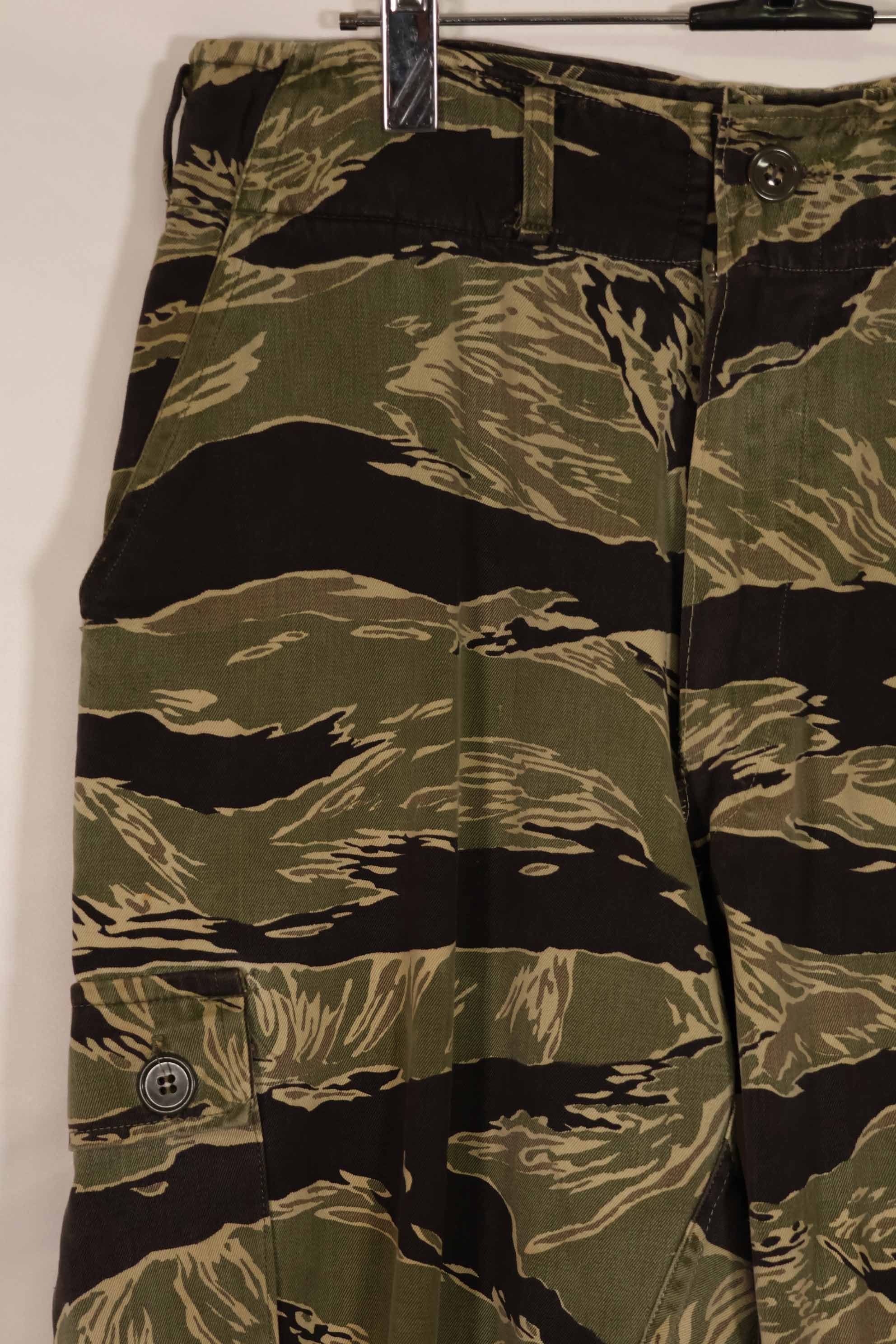 実物 沖縄タイガーパターン タイガーストライプパンツ USカット US-M 中古品